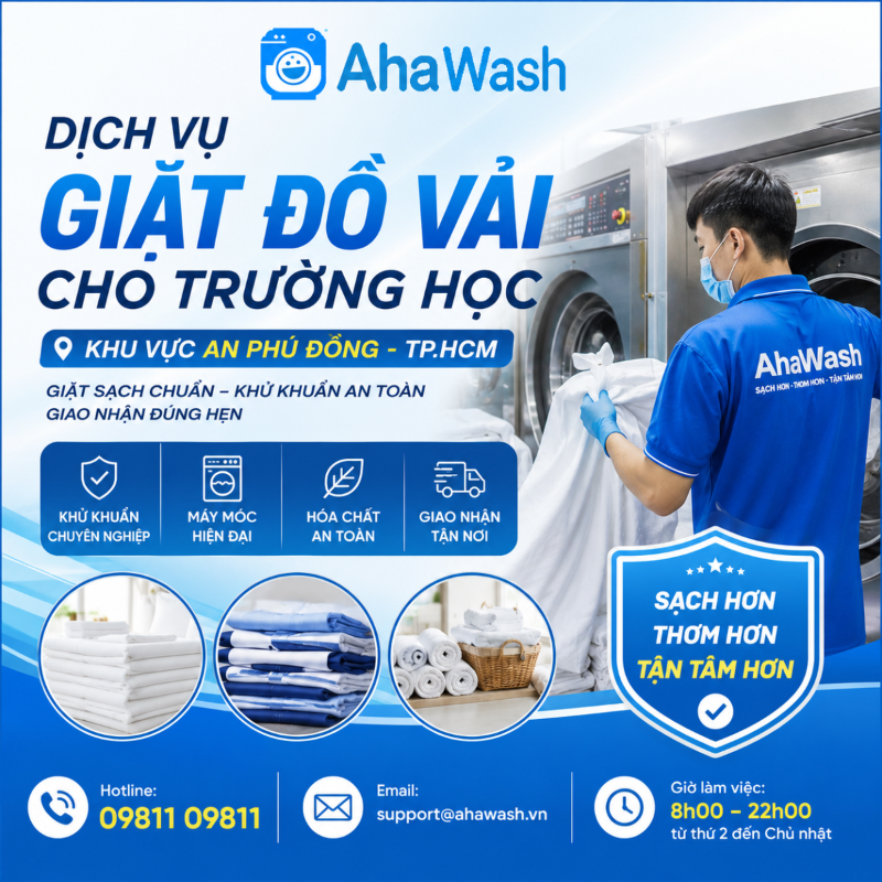 Những Tiêu Chí Chọn Đơn Vị Giặt Đồ Vải Cho Trường Học Tại An Phú Đông TP.HCM
