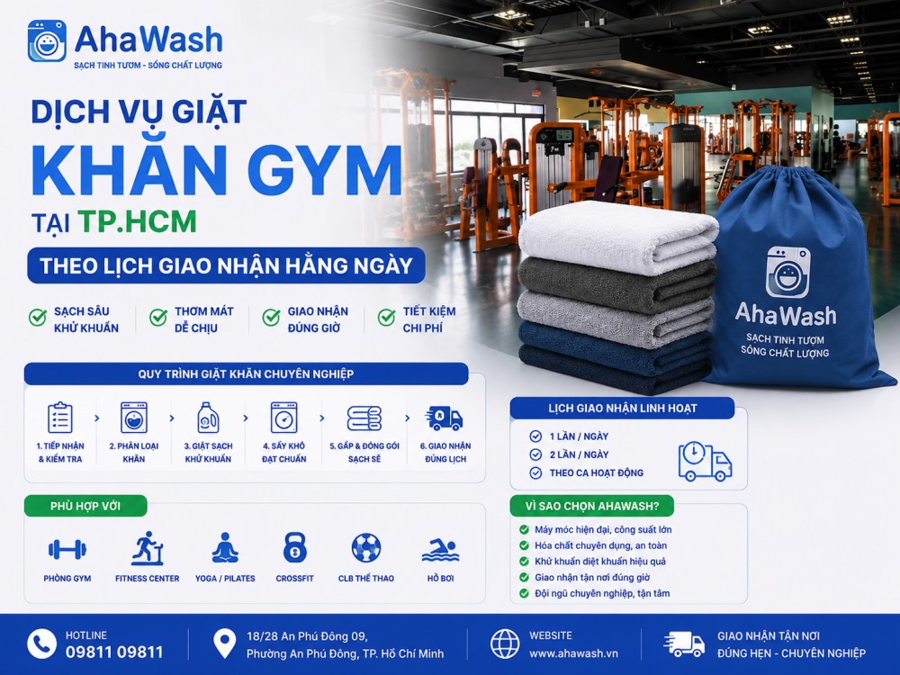Dịch Vụ Giặt Khăn Gym Tại TP.HCM Theo Lịch Giao Nhận Hằng Ngày