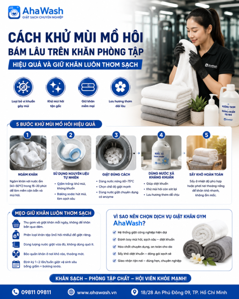Cách Khử Mùi Mồ Hôi Bám Lâu Trên Khăn Phòng Tập Hiệu Quả Và Giữ Khăn Luôn Thơm Sạch