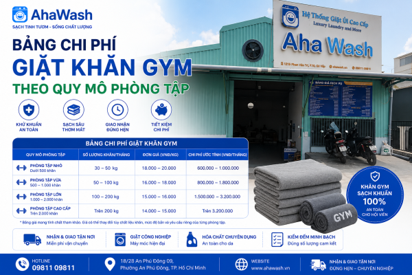 Bảng Chi Phí Giặt Khăn Gym Theo Quy Mô Phòng Tập Mới Nhất Tại TP.HCM